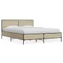 Sonoma oak metal engineered wood bed frame 135x190 cm by vidaXL, Beds and slatted bases - Ref: Foro24-3280028, Price: 145,37 ...