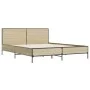 Sonoma oak metal engineered wood bed frame 135x190 cm by vidaXL, Beds and slatted bases - Ref: Foro24-3280028, Price: 145,37 ...
