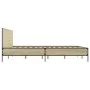 Sonoma oak metal engineered wood bed frame 135x190 cm by vidaXL, Beds and slatted bases - Ref: Foro24-3280028, Price: 145,37 ...