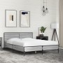 Sonoma-graues Metall-Holzwerkstoff-Bettgestell, 140 x 190 cm von vidaXL, Betten und Lattenroste - Ref: Foro24-3280035, Preis:...