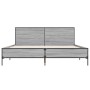 Sonoma-graues Metall-Holzwerkstoff-Bettgestell, 140 x 190 cm von vidaXL, Betten und Lattenroste - Ref: Foro24-3280035, Preis:...