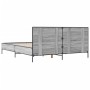Sonoma-graues Metall-Holzwerkstoff-Bettgestell, 140 x 190 cm von vidaXL, Betten und Lattenroste - Ref: Foro24-3280035, Preis:...