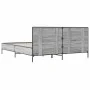 Sonoma gray metal engineered wood bed frame 140x190 cm by vidaXL, Beds and slatted bases - Ref: Foro24-3280035, Price: 152,40...