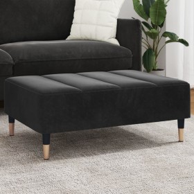 Black velvet footstool 77x55x31 cm by vidaXL, Ottomans - Ref: Foro24-4007396, Price: 86,38 €, Discount: %