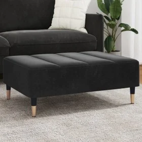 Fußhocker aus schwarzem Samt, 77 x 55 x 31 cm von vidaXL, Osmanen - Ref: Foro24-4007396, Preis: 73,92 €, Rabatt: %