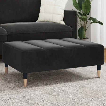 Reposapiés de terciopelo negro 77x55x31 cm de vidaXL, Otomanas - Ref: Foro24-4007396, Precio: 73,89 €, Descuento: %