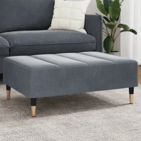 Dunkelgrauer Samt-Fußhocker 77x55x31 cm von vidaXL, Osmanen - Ref: Foro24-4007394, Preis: 78,90 €, Rabatt: %