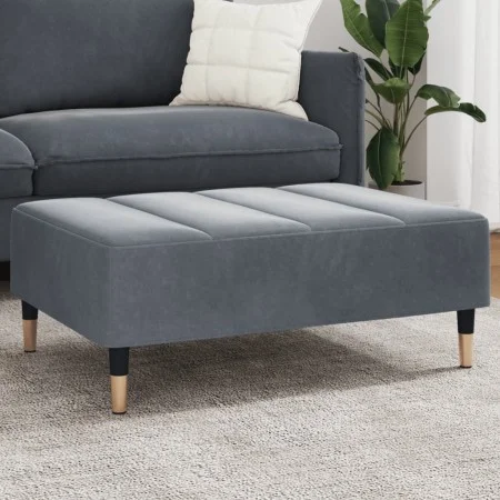 Dunkelgrauer Samt-Fußhocker 77x55x31 cm von vidaXL, Osmanen - Ref: Foro24-4007394, Preis: 78,90 €, Rabatt: %