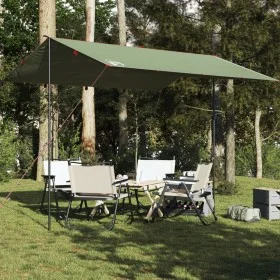 Lona de camping impermeable verde 360x294 cm de vidaXL, Tiendas de campaña - Ref: Foro24-94658, Precio: 41,79 €, Descuento: %