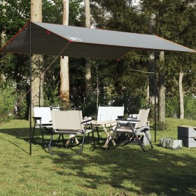 Lona de camping impermeable gris y naranja 400x294 cm de vidaXL, Tiendas de campaña - Ref: Foro24-94666, Precio: 45,01 €, Des...