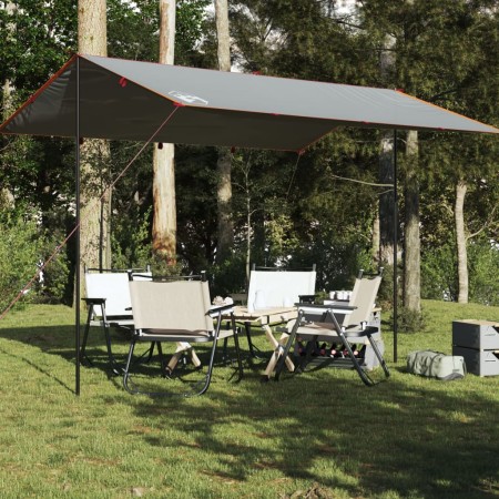 Gray and orange waterproof camping tarp 400x294 cm by vidaXL, tents - Ref: Foro24-94666, Price: 45,01 €, Discount: %