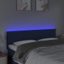 Cabecero con LED de tela color crema 144x5x78/88 cm