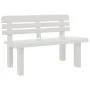 Banco de jardín polipropileno blanco 110x52x71 cm de vidaXL, Bancos de jardín - Ref: Foro24-4009379, Precio: 134,19 €, Descue...