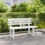 Banco de jardín polipropileno blanco 110x52x71 cm de vidaXL, Bancos de jardín - Ref: Foro24-4009379, Precio: 134,19 €, Descue...