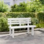 Weiße Gartenbank aus Polypropylen, 110 x 52 x 71 cm von vidaXL, Gartenbänke - Ref: Foro24-4009379, Preis: 138,34 €, Rabatt: %