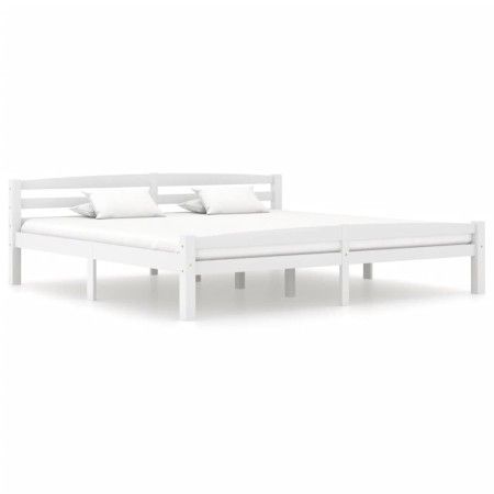 Massives Bettgestell aus weißem Kiefernholz, 200 x 200 cm von vidaXL, Betten und Lattenroste - Ref: Foro24-322074, Preis: 115...
