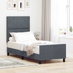 Estructura de cama Gris oscuro 80 x 200 cm Terciopelo en Camas y somieres | Comprar online en Foro24