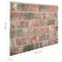 3D wall panel brick design 11 pcs EPS dark brown gray by vidaXL, Wall covering - Ref: Foro24-147196, Price: 166,69 €, Discoun...