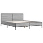 Estructura cama madera ingeniería metal gris Sonoma 120x200 cm de vidaXL, Camas y somieres - Ref: Foro24-3279995, Precio: 148...