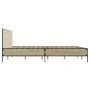 Sonoma oak metal engineered wood bed frame 160x200 cm by vidaXL, Beds and slatted bases - Ref: Foro24-3280008, Price: 154,82 ...