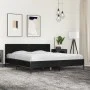 Engineered wood and black metal bed frame 200x200cm by vidaXL, Beds and slatted bases - Ref: Foro24-3280017, Price: 171,23 €,...
