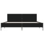 Bettgestell aus Holzwerkstoff und schwarzem Metall, 200 x 200 cm von vidaXL, Betten und Lattenroste - Ref: Foro24-3280017, Pr...