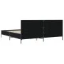 Estructura de cama madera de ingeniería y metal negro 200x200cm de vidaXL, Camas y somieres - Ref: Foro24-3280017, Precio: 17...