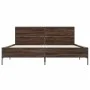 Bettgestell aus Holzwerkstoff, Eiche, braunes Metall, 140 x 190 cm von vidaXL, Betten und Lattenroste - Ref: Foro24-3280036, ...