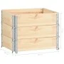 Pallet box collars 3 pcs solid pine wood 60x80 cm by vidaXL, Loading platforms and pallets - Ref: Foro24-310049, Price: 126,7...