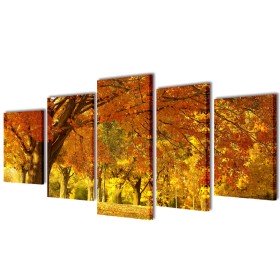 Set decorativo de lienzos para la pared bosque arces 200 x 100