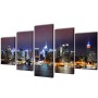Decorative set of canvas wall art New York night 100 x 50 cm by vidaXL, Posters, prints and visual art - Ref: Foro24-241550, ...