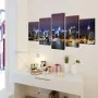 Decorative set of canvas wall art New York night 100 x 50 cm by vidaXL, Posters, prints and visual art - Ref: Foro24-241550, ...