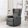 Sillón de masaje con sistema de elevación tela gris claro