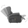 Massage chair with lifting system light gray fabric by vidaXL, Electric massage chairs - Ref: Foro24-289740, Price: 364,31 €,...