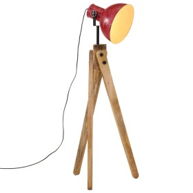 Lámpara de pie rojo desgastado 25 W E27 45x45x120 cm