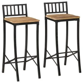 Zwei hohe Hocker aus massivem, grobem Mangoholz. von vidaXL, Küchenhocker - Ref: Foro24-358940, Preis: 140,24 €, Rabatt: %