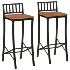 Zwei hohe Hocker aus massivem Akazienholz. von vidaXL, Küchenhocker - Ref: Foro24-358942, Preis: 105,58 €, Rabatt: %