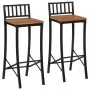 Taburetes altos 2 uds madera maciza de acacia by vidaXL, Kitchen stools - Ref: Foro24-358942, Price: 103,64 €, Discount: %