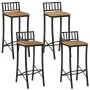 Taburetes altos 4 uds madera maciza de mango rugosa de vidaXL, Taburetes de cocina - Ref: Foro24-358941, Precio: 200,44 €, De...