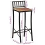 Taburetes altos 4 uds madera maciza de mango rugosa de vidaXL, Taburetes de cocina - Ref: Foro24-358941, Precio: 200,44 €, De...