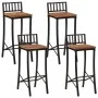 Hohe Hocker 4 Stück aus massivem Akazienholz von vidaXL, Küchenhocker - Ref: Foro24-358943, Preis: 200,18 €, Rabatt: %