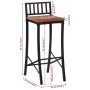 Hohe Hocker 4 Stück aus massivem Akazienholz von vidaXL, Küchenhocker - Ref: Foro24-358943, Preis: 200,18 €, Rabatt: %