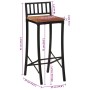 Taburetes altos 4 uds madera maciza de acacia de vidaXL, Taburetes de cocina - Ref: Foro24-358943, Precio: 202,59 €, Descuent...