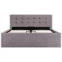 Cama canapé hidráulica con almacenaje tela gris topo 120x200 cm