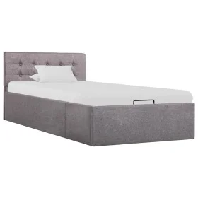 Hydraulic canapé bed with storage in taupe fabric 90x200 cm by vidaXL, Beds and slatted bases - Ref: Foro24-285594, Price: 22...