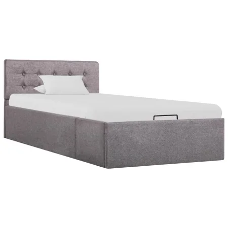 Hydraulic canapé bed with storage in taupe fabric 90x200 cm by vidaXL, Beds and slatted bases - Ref: Foro24-285594, Price: 22...