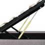 Hydraulic canapé bed with storage in taupe fabric 90x200 cm by vidaXL, Beds and slatted bases - Ref: Foro24-285594, Price: 23...