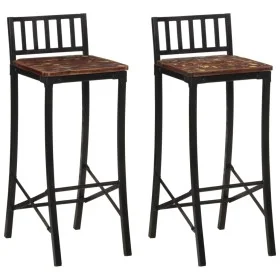 Hohe Hocker, 2 Stück, Massivholz aus recyceltem Holz von vidaXL, Küchenhocker - Ref: Foro24-358944, Preis: 103,30 €, Rabatt: %