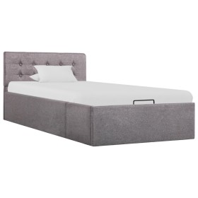 Hydraulic canapé bed with storage taupe fabric 100x200 cm by vidaXL, Beds and slatted bases - Ref: Foro24-285595, Price: 282,...