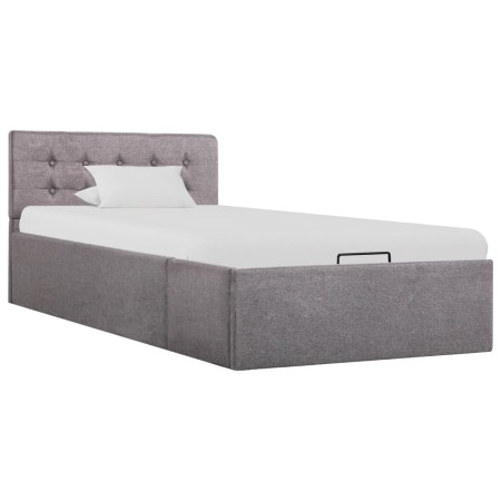 Cama canapé hidraúlica con almacenaje tela gris topo 100x200 cm de vidaXL, Camas y somieres - Ref: Foro24-285595, Precio: 282...